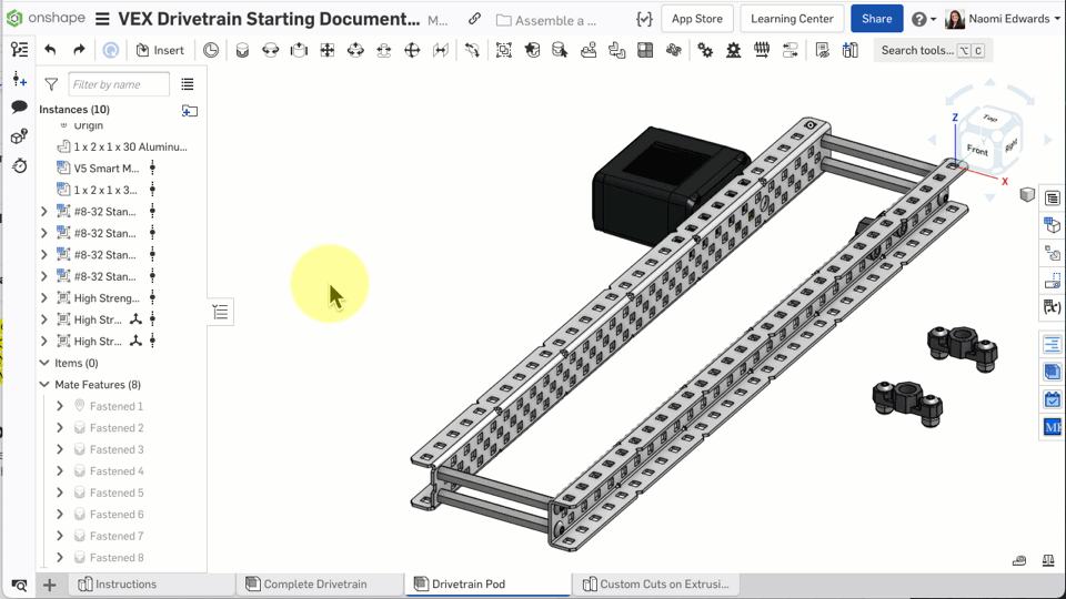 Fasten remaining bearings