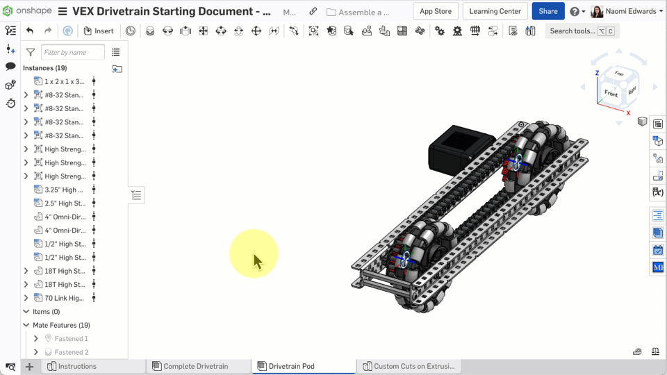 Copy and fasten new spacer