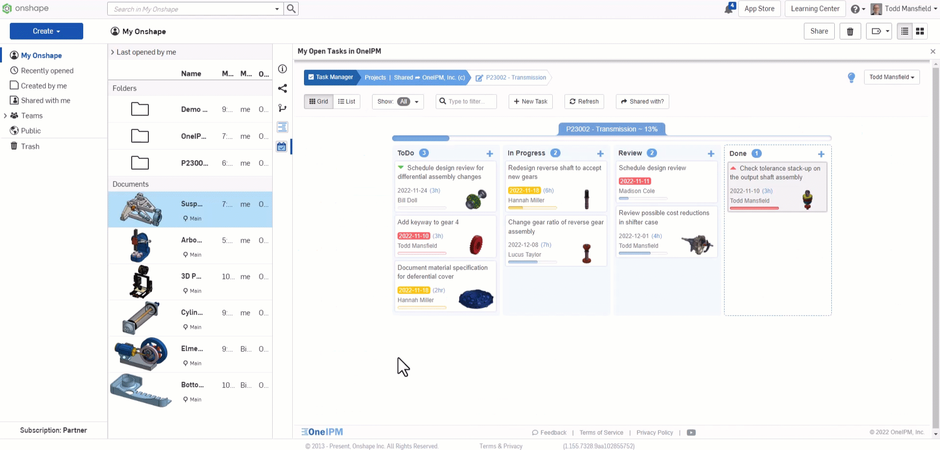 OneIPM task management demo