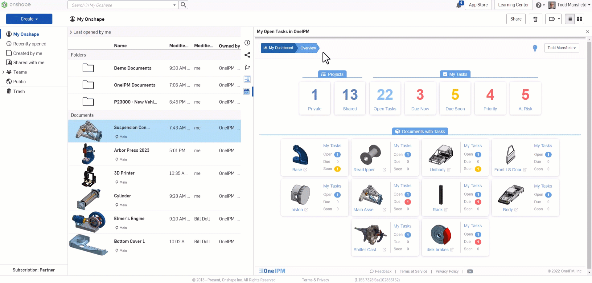Viewing personal tasks