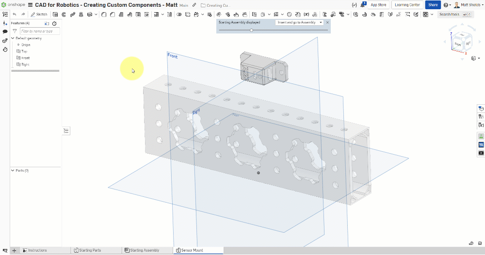 Use tool to reference the tube's top edge