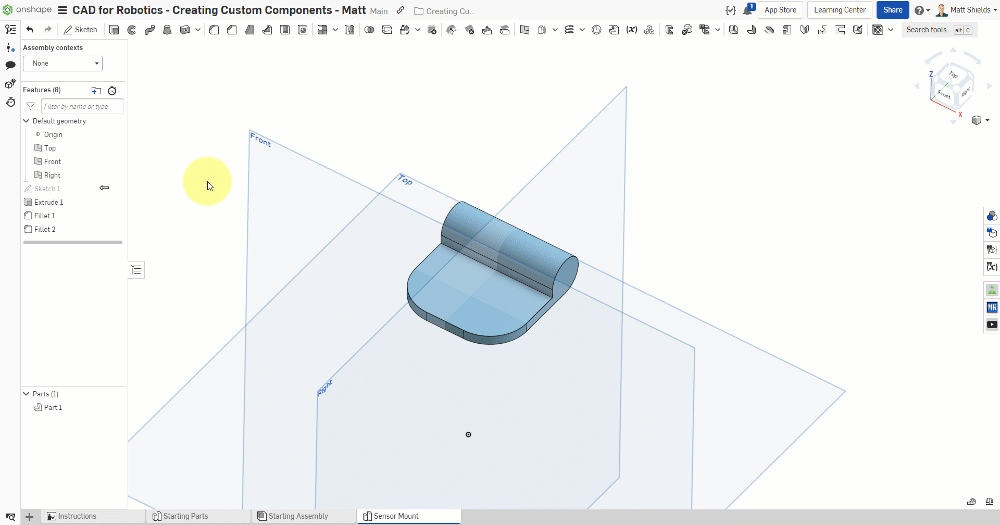 Create cutout sketch