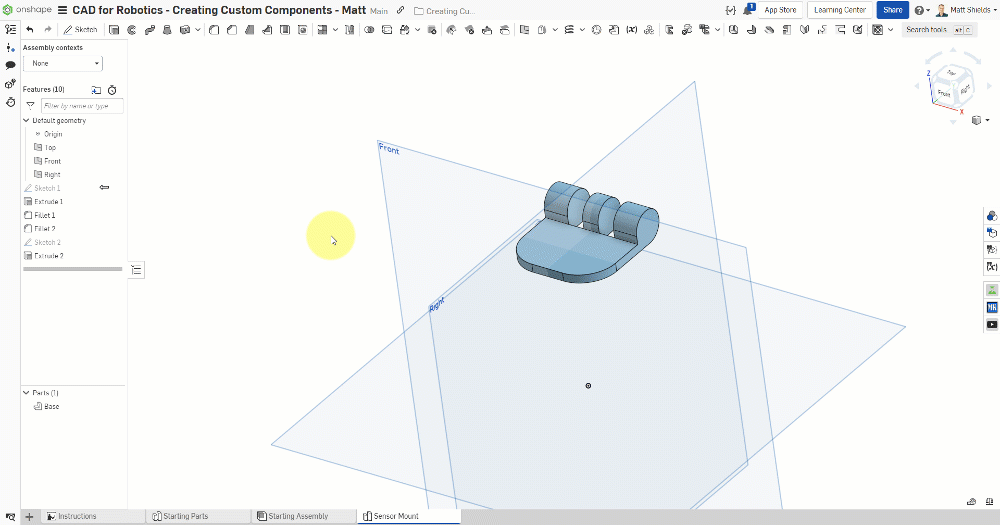 Reference tube holes to create mounting holes