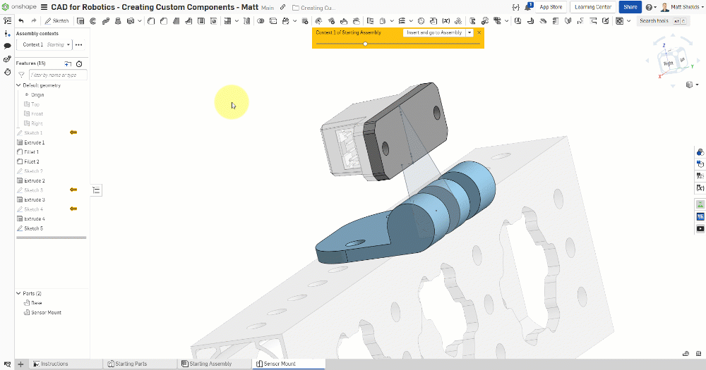 Extrude support structure
