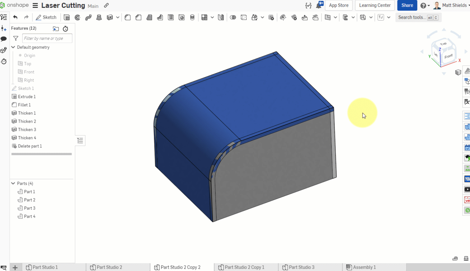Sheet Metal Model flat pattern