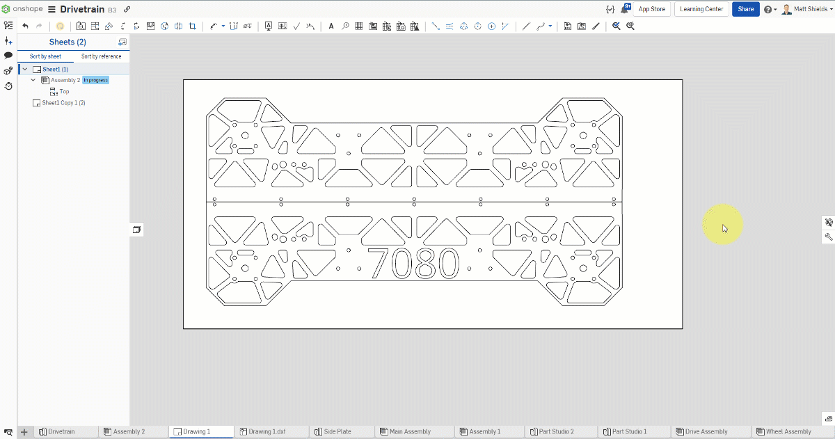 Color coding for cut/engrave