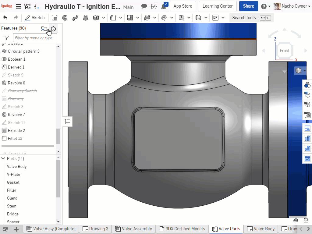 Showcases text creation in a sketch