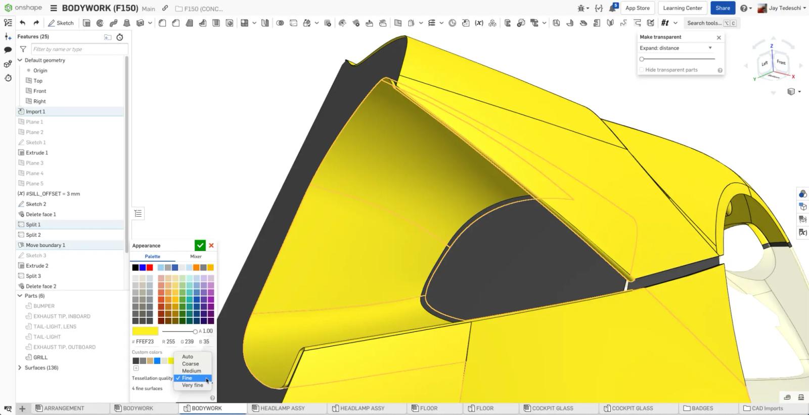 High Quality Tessellation for Surface Analysis