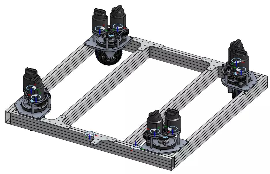 A drive base designed by the team