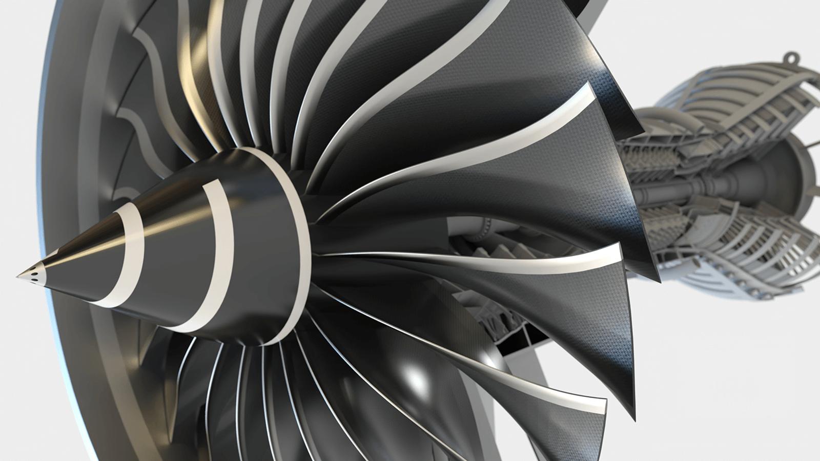 a close up of a turbine rendering