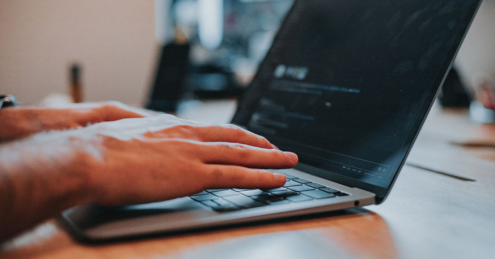 working on a computer