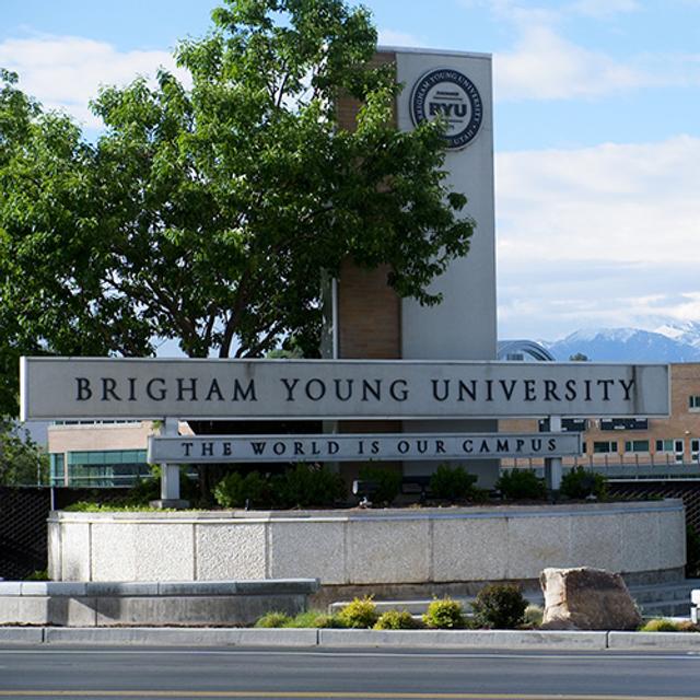 exterior sign at BYU