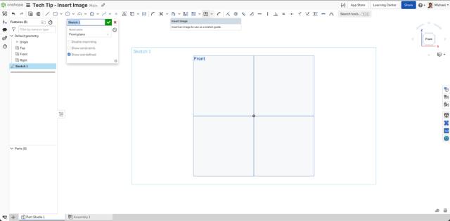 Tech Tip: How to Start a Sketch with an Imported Image - Onshape