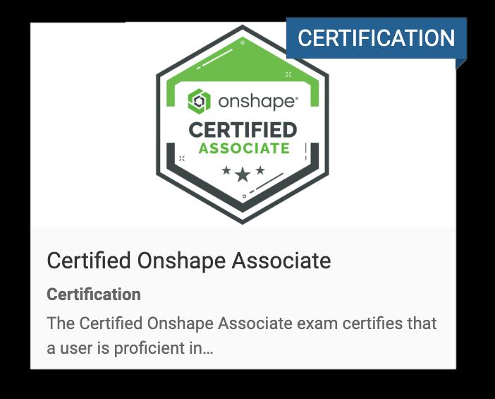 image of certified onshape associate module