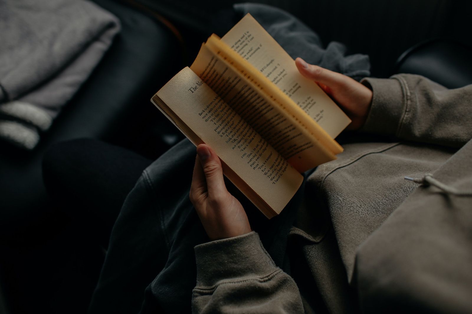 someone reading a book