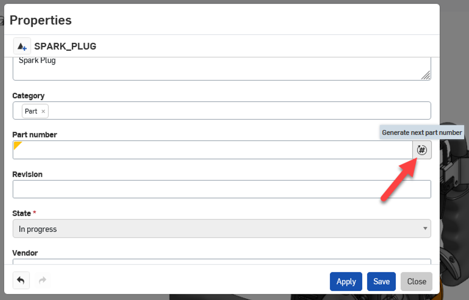 properties part number