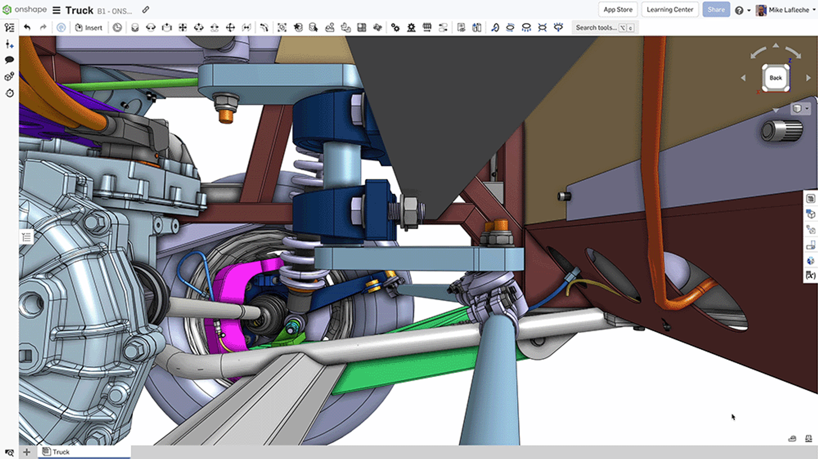 Ox Delivers truck CAD model in Onshape