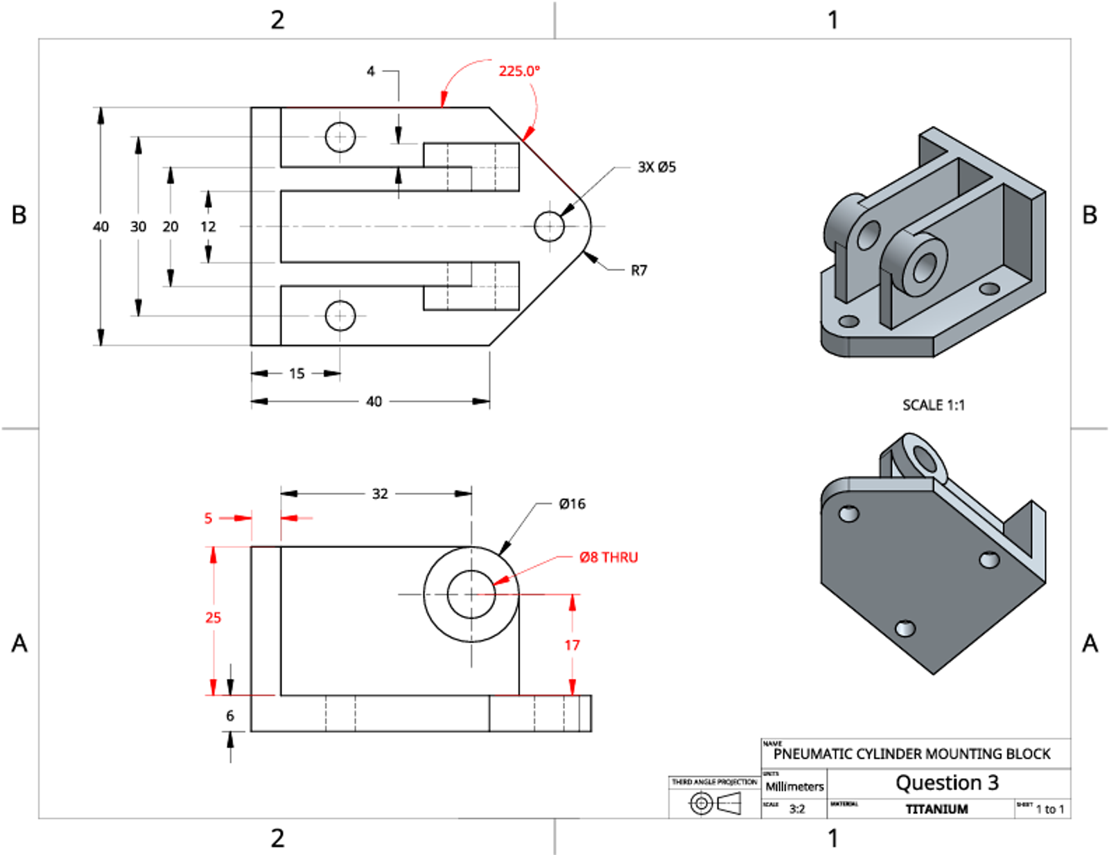 Onshape GUI showing a drawing of a CAD model with changing dimensions.