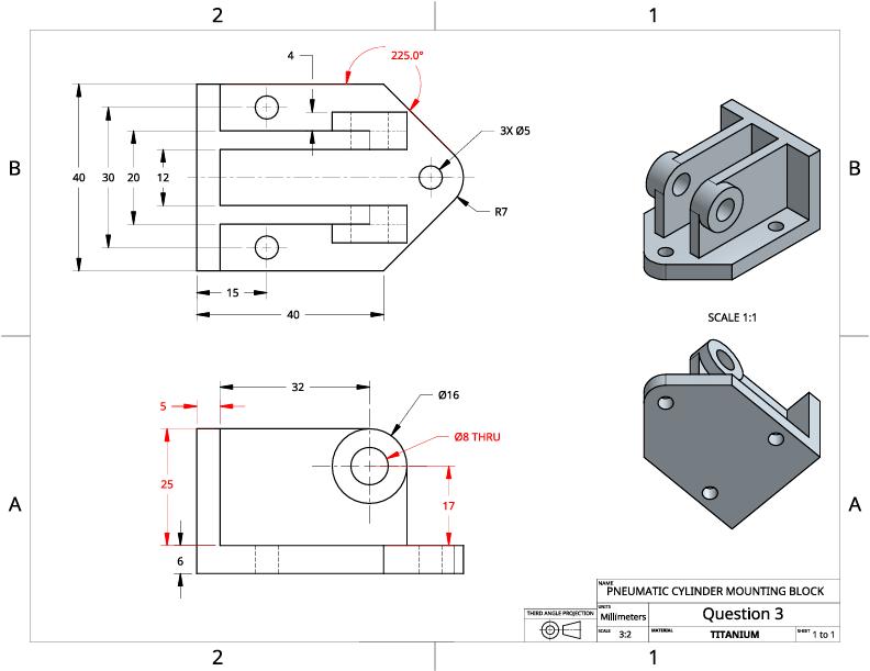 Onshape GUI showing a drawing of a CAD model with changing dimensions.