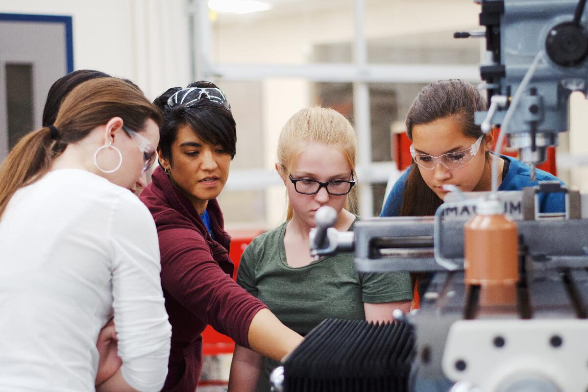 Naomi with former students
