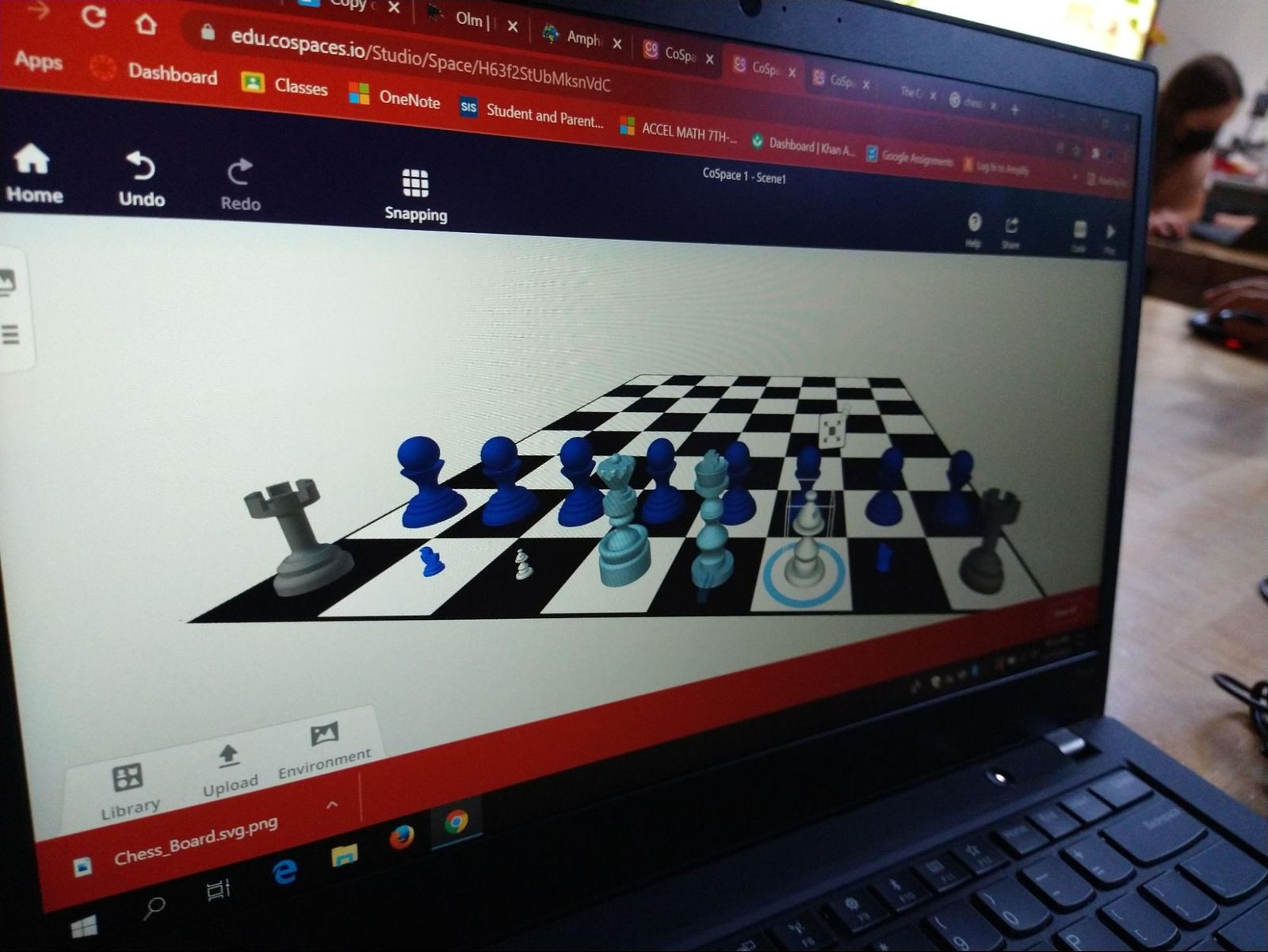 chess pieces designed in onshape