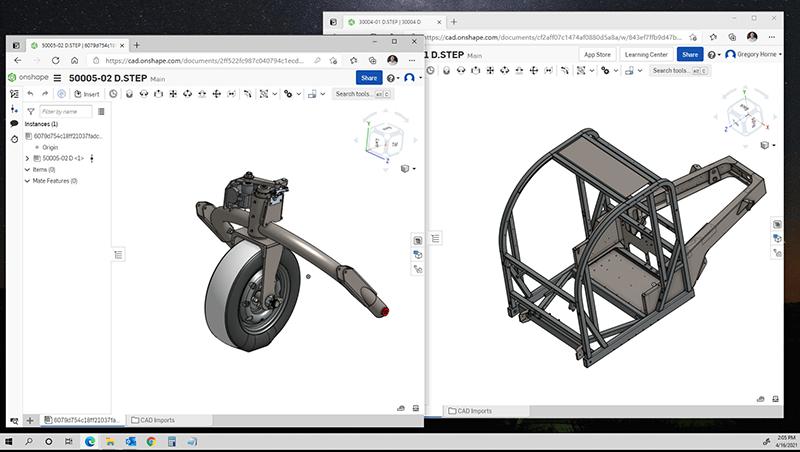 Firefly front-steering CAD model in Onshape