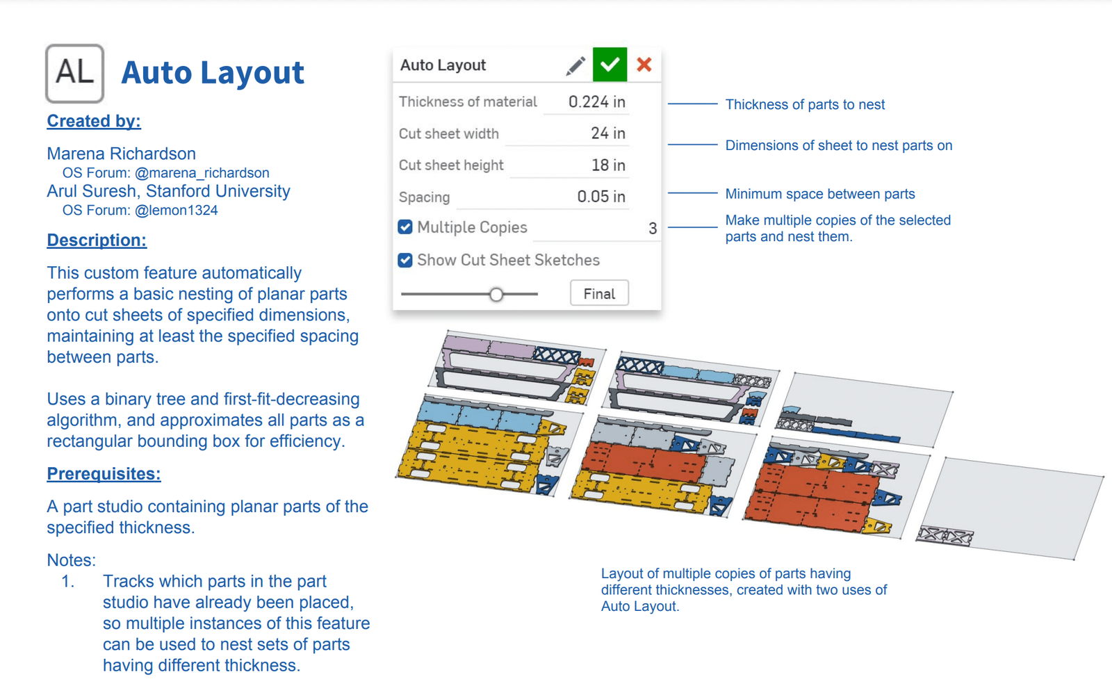 How to use the auto layout custom features
