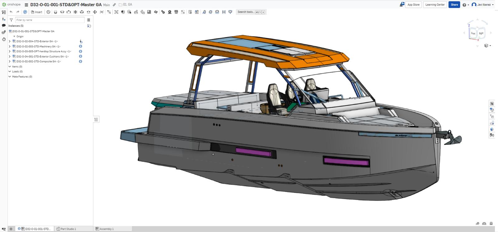 CAD Model of DeAntonio Yachts