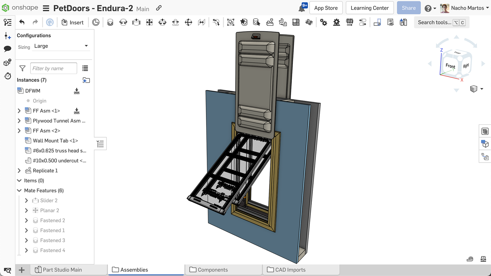 PetDoor design in Onshape