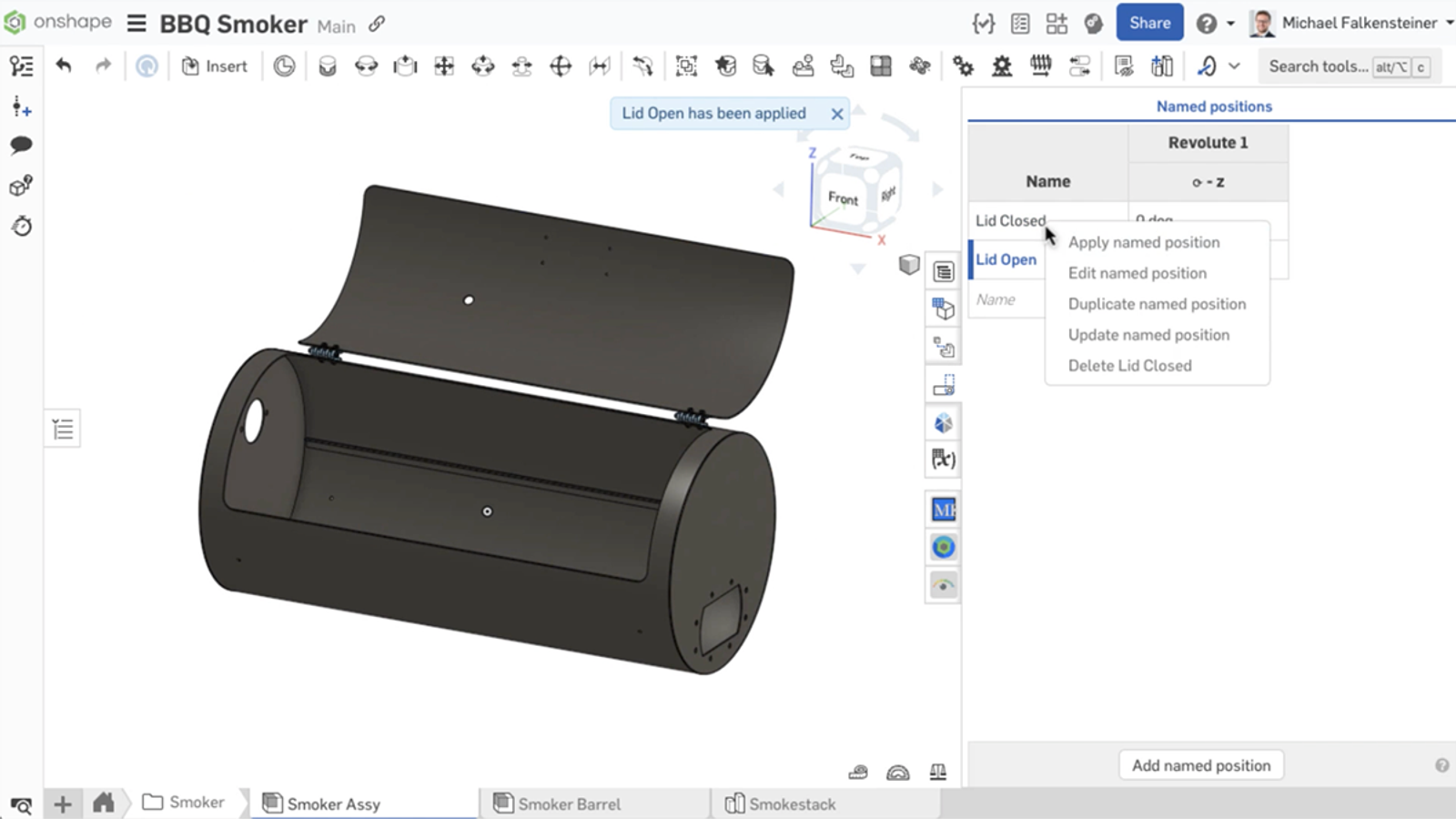 Named Positions in a subassembly