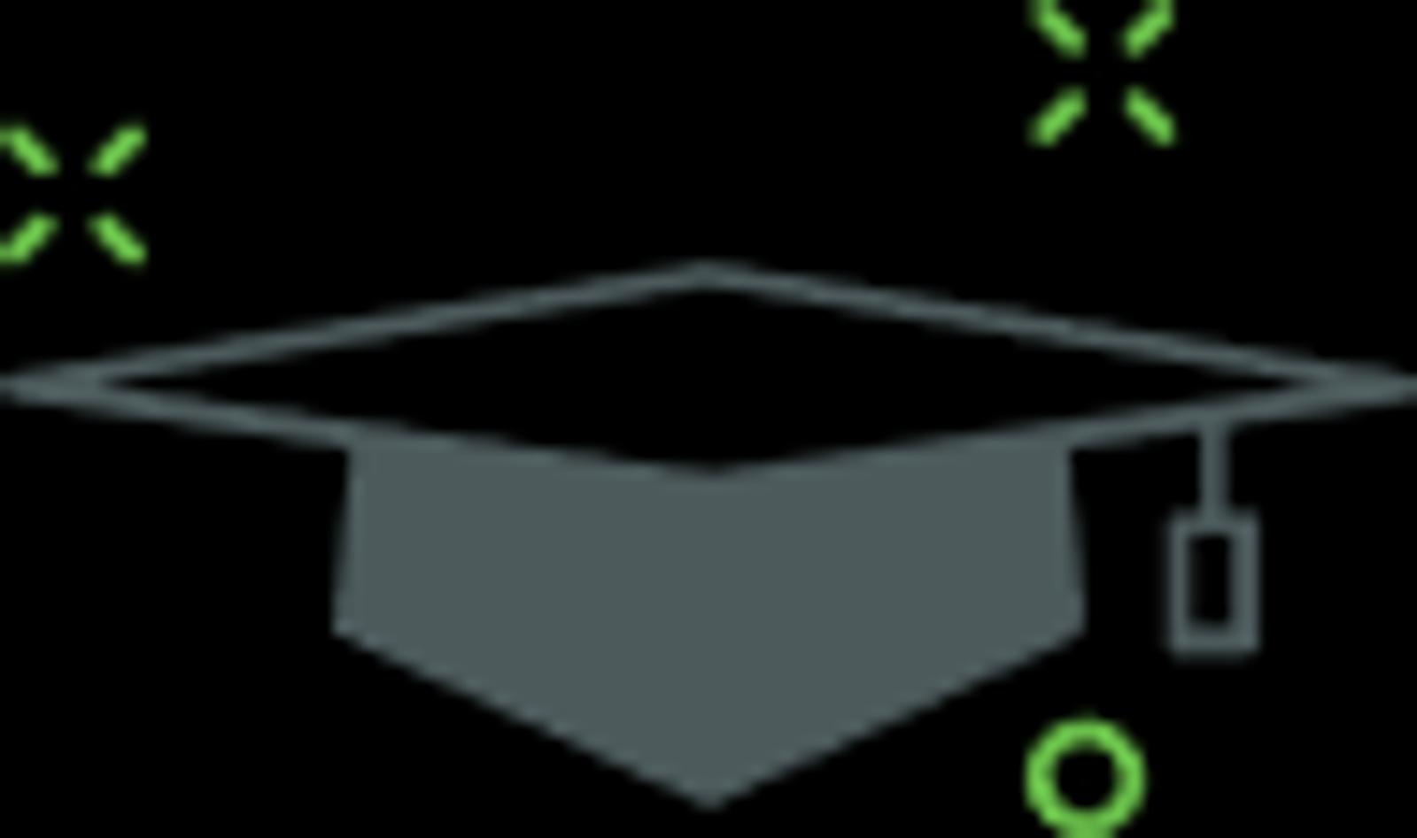 Icon of a graduation cap.