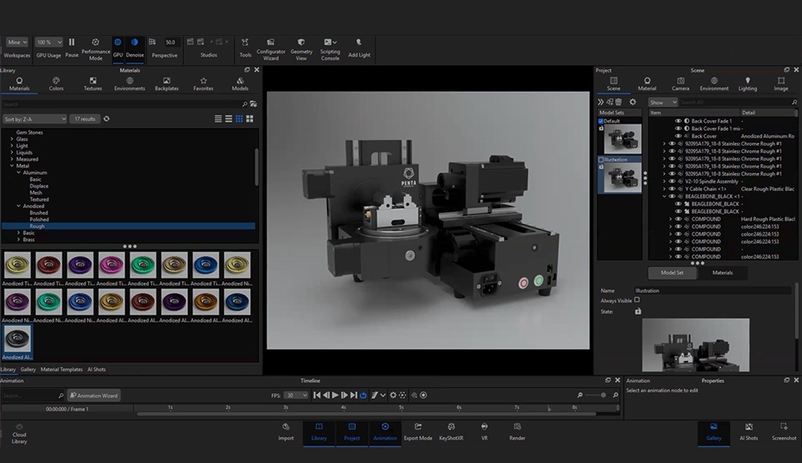 KeyShot GUI with an overlay