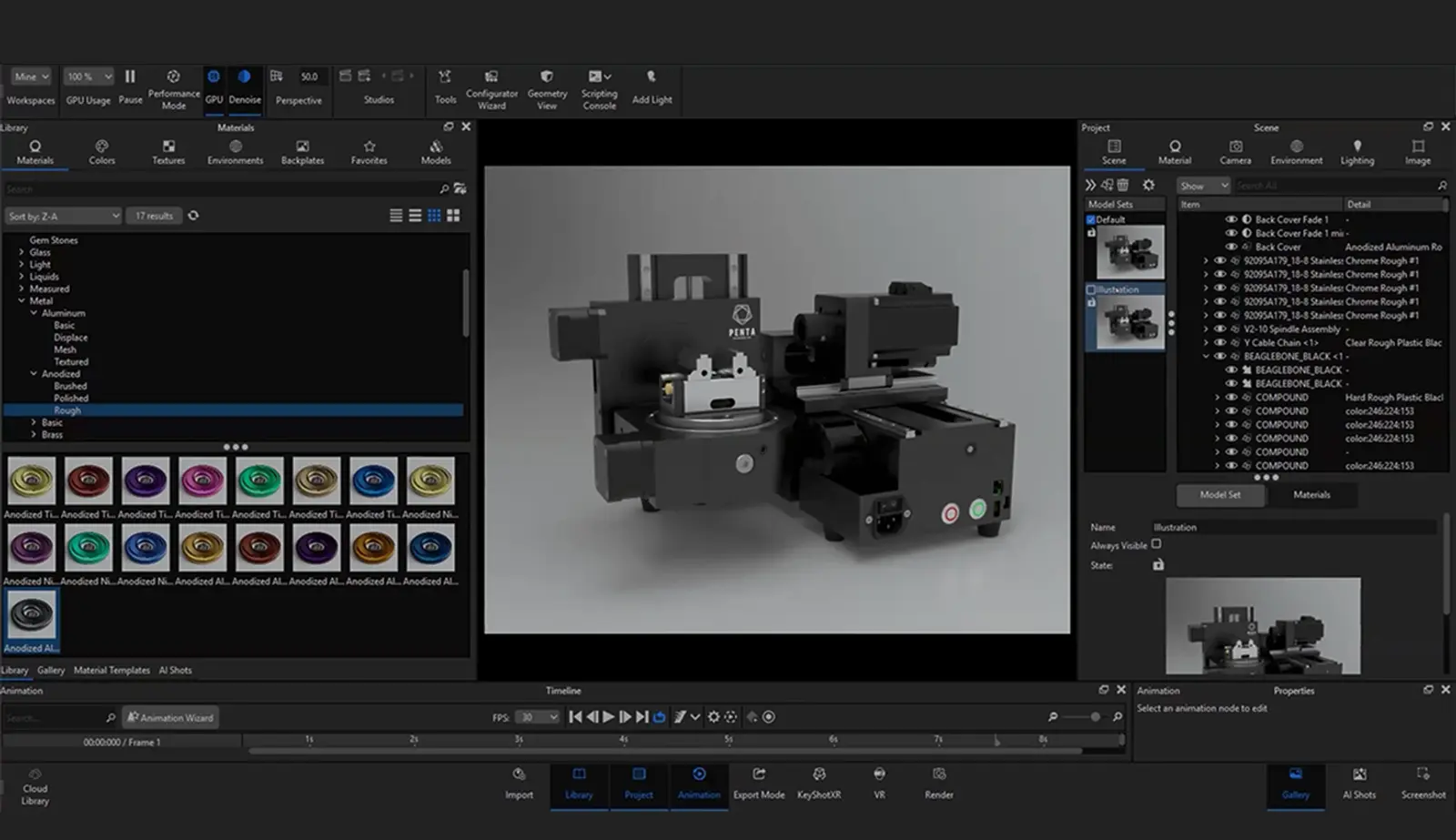 KeyShot GUI with an overlay