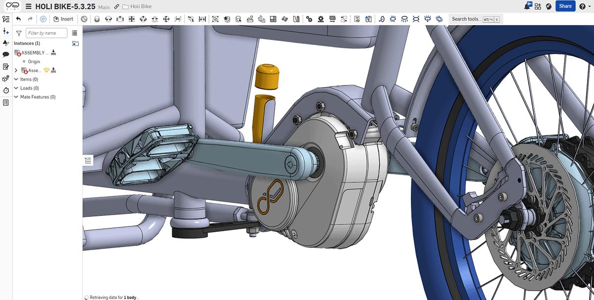 Onshape Design of Cixi’s PERS chainless pedal system