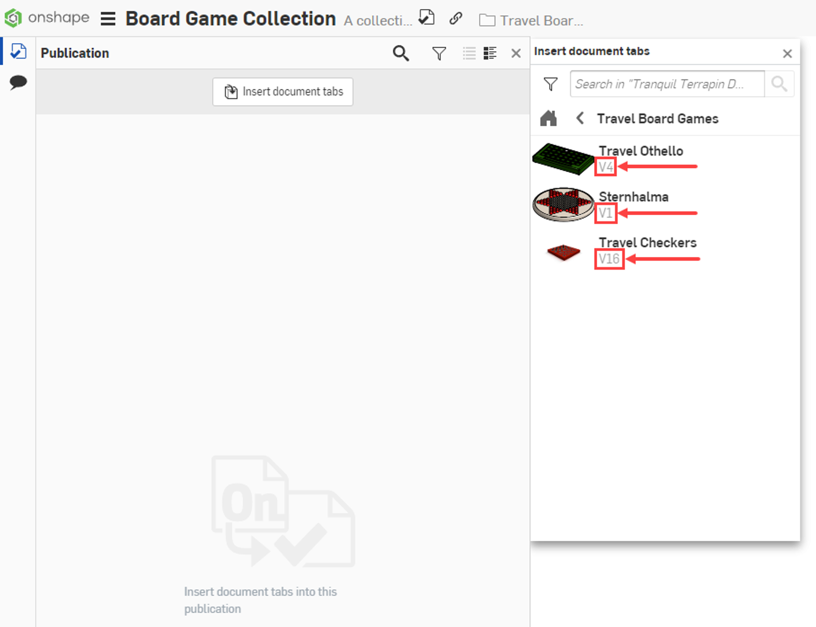 image of created versions in onshape
