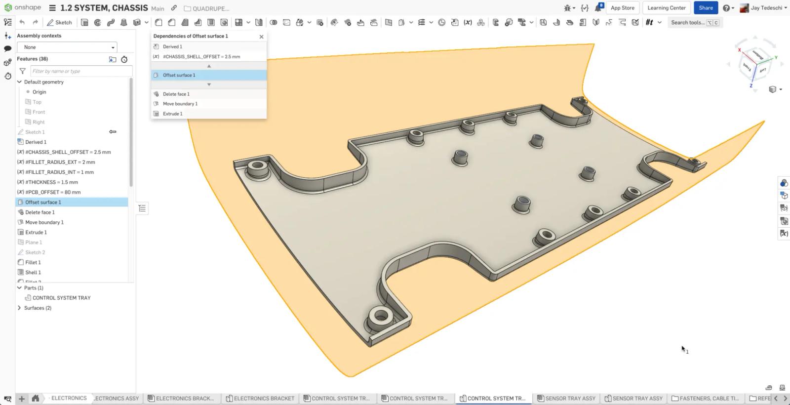 Show Dependencies option