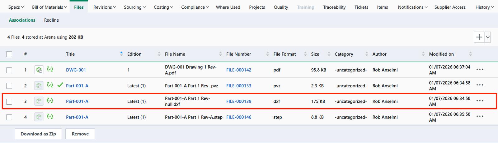Onshape-Arena Connection GUI showing a release candidate. 