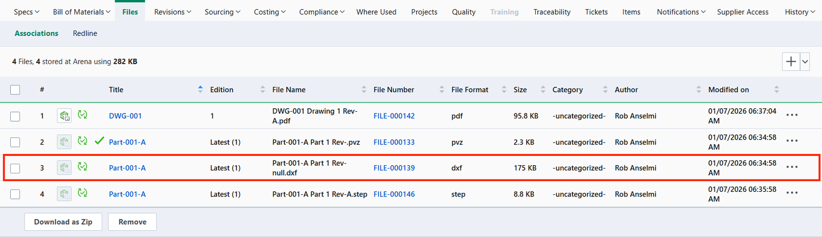 Onshape-Arena Connection GUI showing a release candidate.