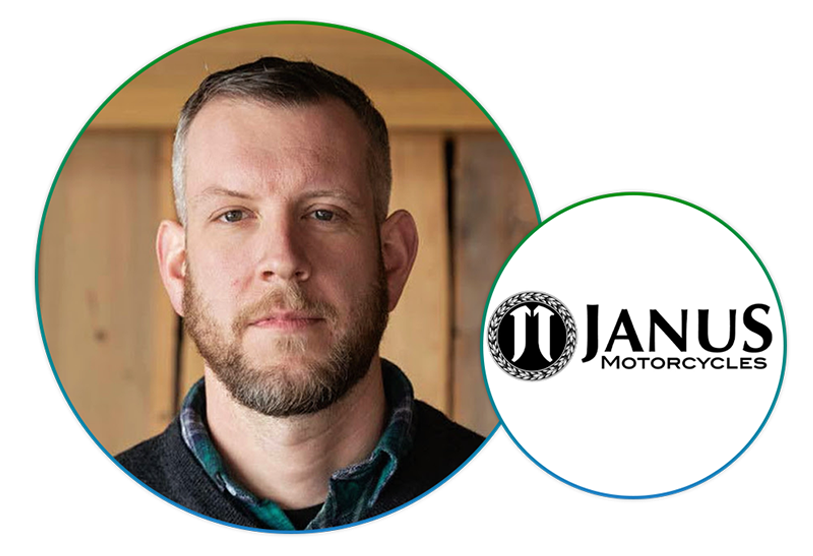 Image showing the Janus logo and a headshot of CEO Richard Worsham.