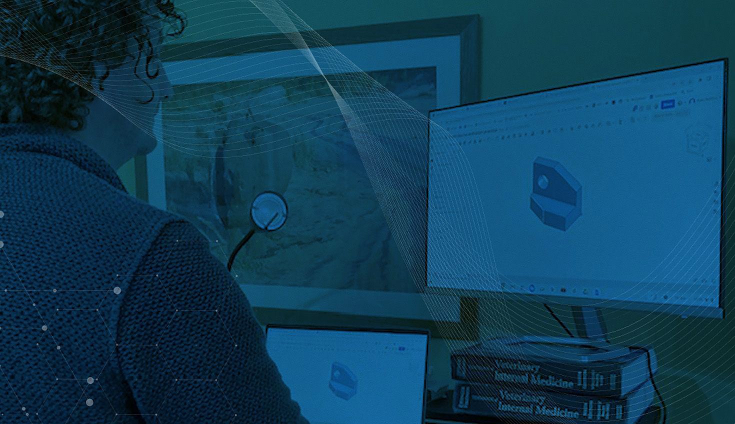 Image showing BoxTube founder working on a design in Onshape.