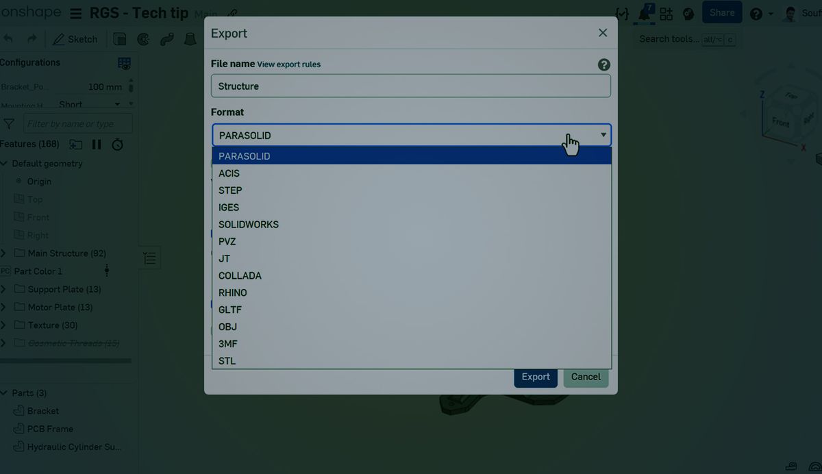 How to Import and Export with Onshape