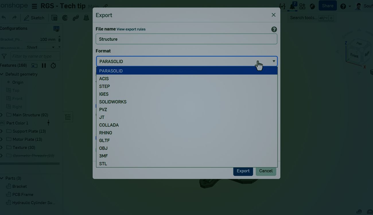 How to Import and Export with Onshape