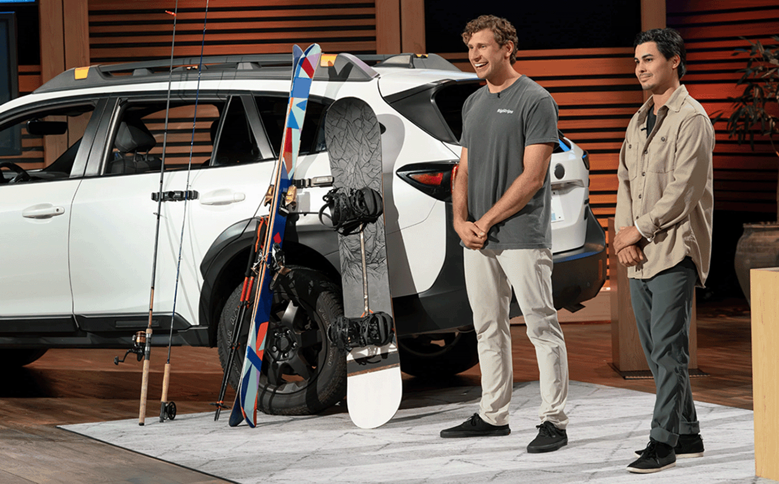 Image showing founders of RigStrips on Shark Tank.