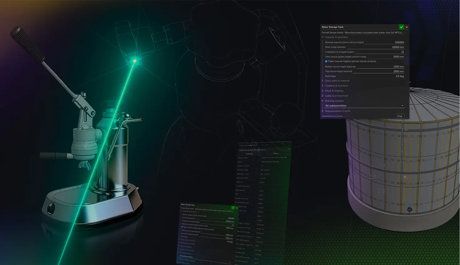 Illustration with an overlay showing FeatureScript MCP Server images