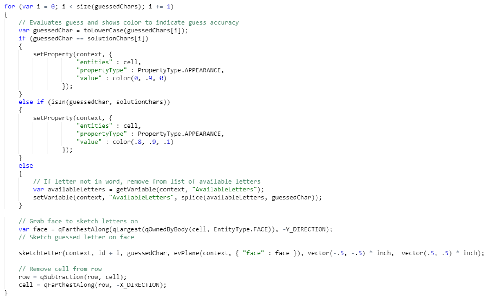 Onshape FeatureScript