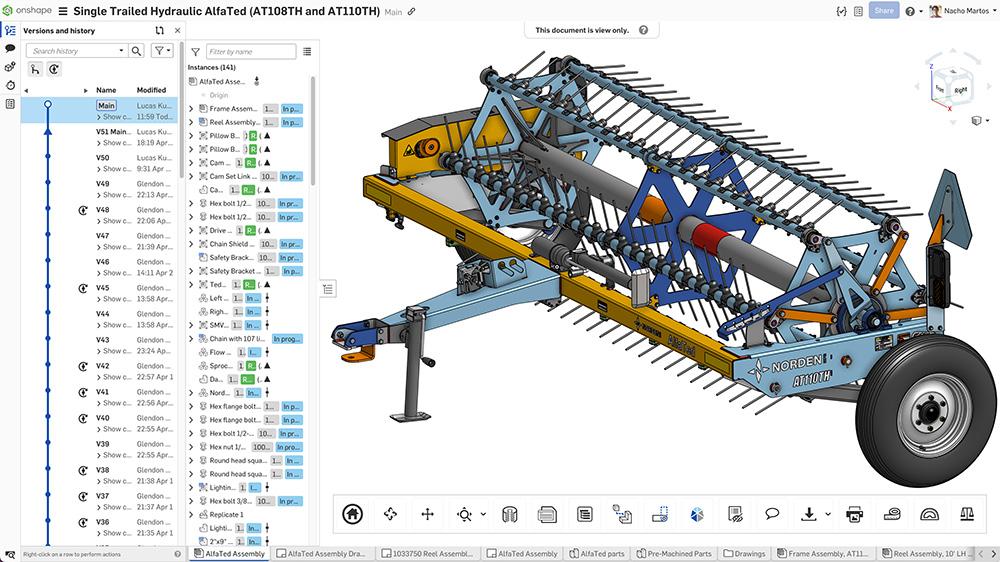the AlfaTed model in Onshape