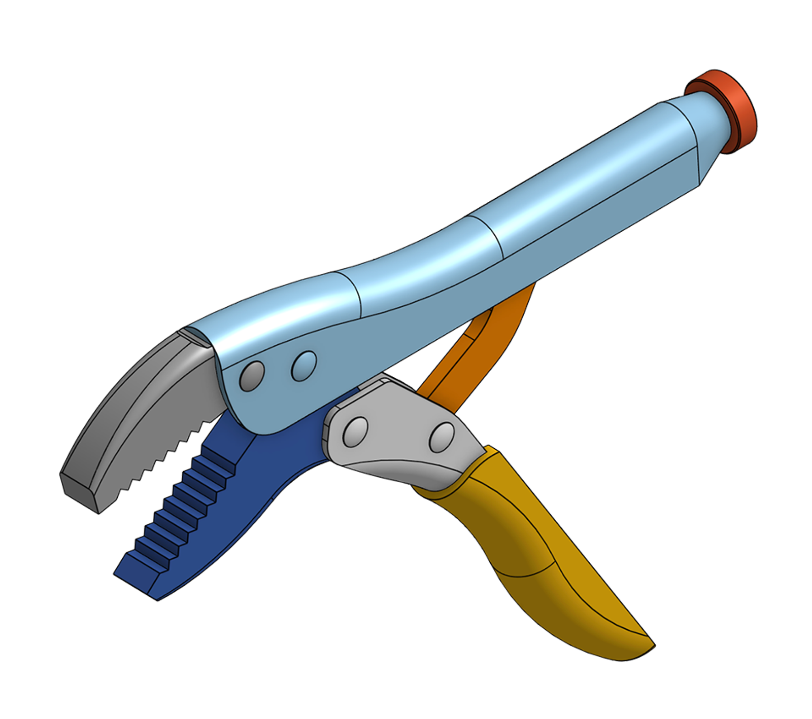 A CAD model of a wrench