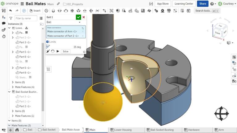 Mates In Onshape Tech Tip: Using the Ball Mate in Onshape