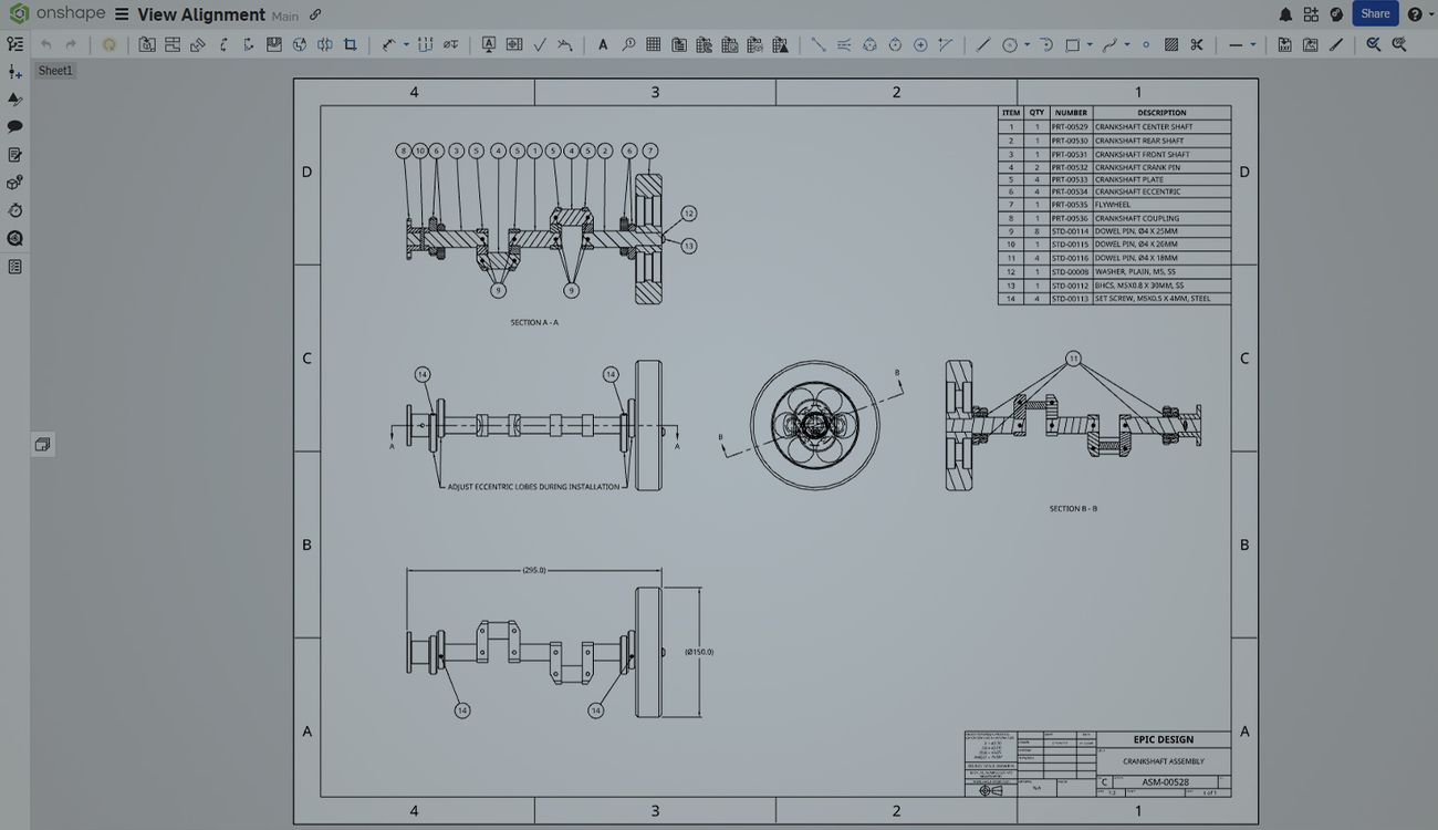 How to Align Views in Drawings
