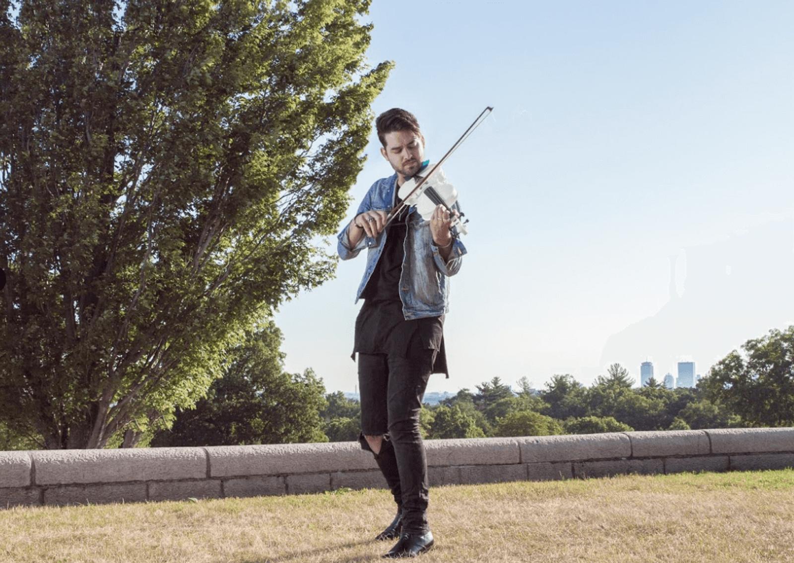 a 3D printed violin in action